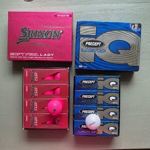 Golf Balls NEW Precept Lady iQ Plus Pearl White and Srixon Lady Passion Pink 🌴